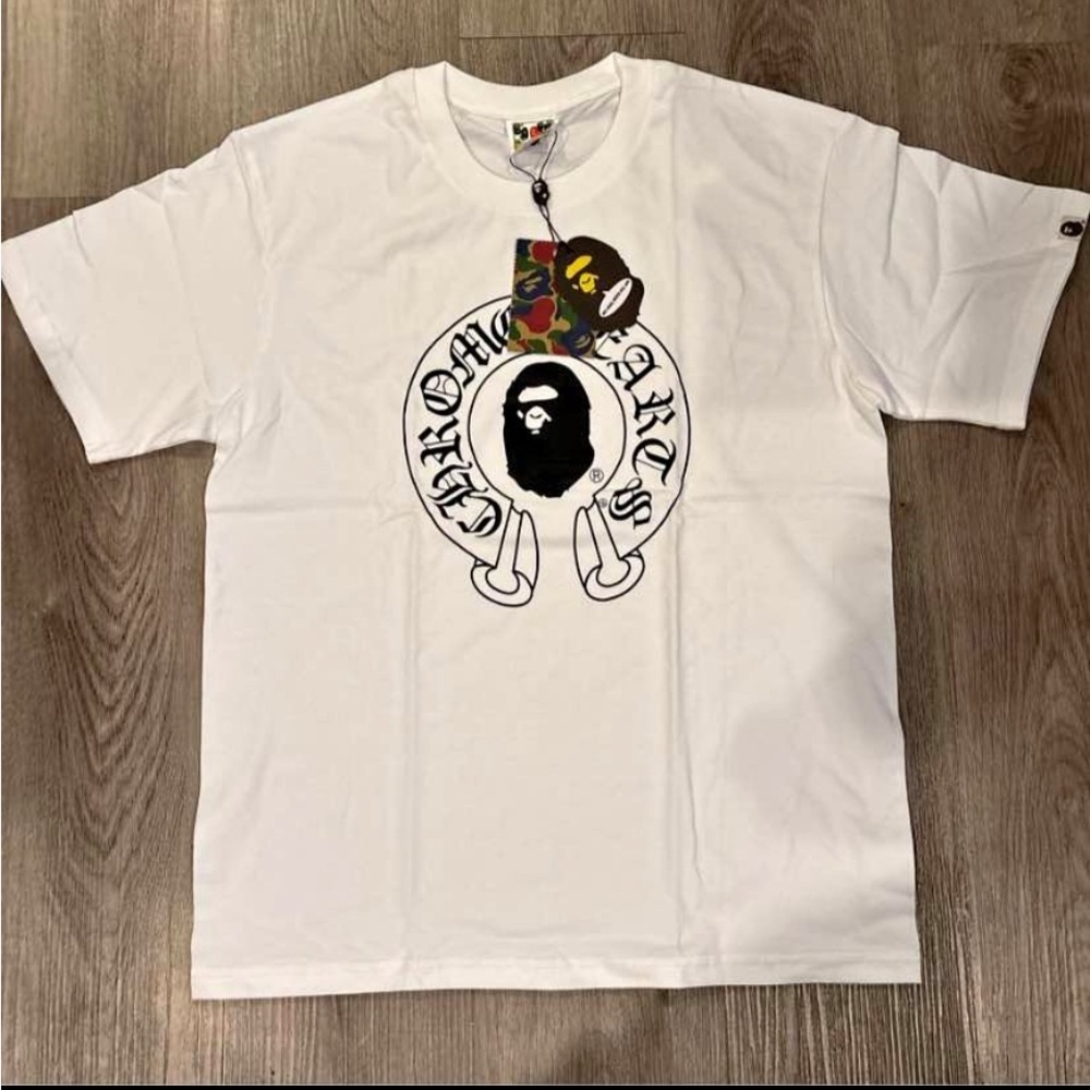 Bape White Graphic Short Sleeve Tee